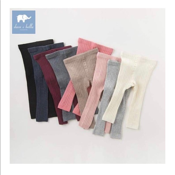 🌸 Pink Ribbed Cotton Leggings trendy and CUTE!! - Picture 8 of 8